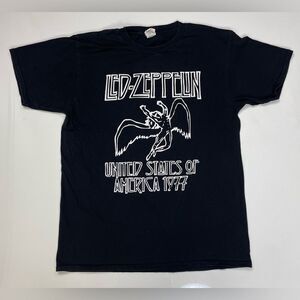 Led Zeppelin United States Of America 1977 Tour Graphic T-shirt Women Medium